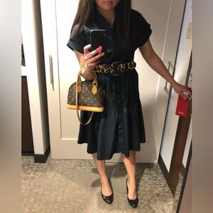 Ralph Lauren midi shirtdress with tiered skirt, good used condition